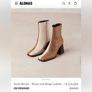 Alohas two tone booties size 37